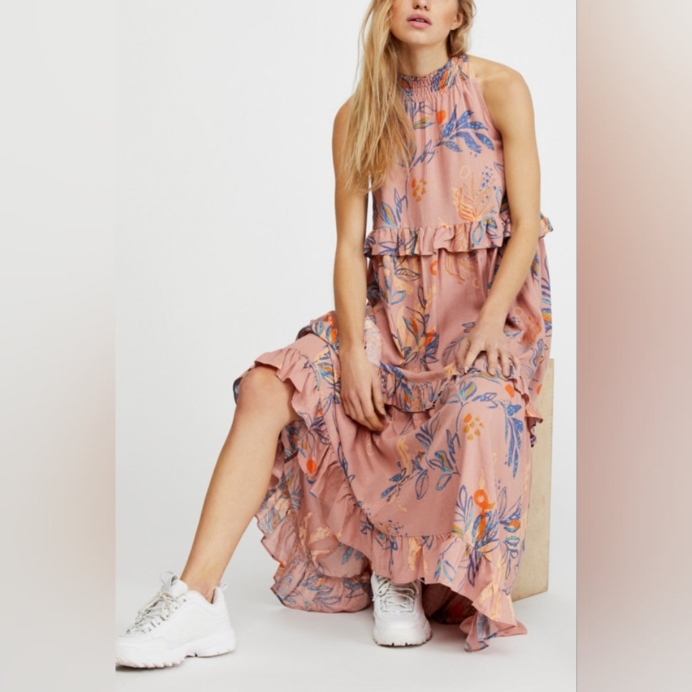 NWOT / Free People / Anita Ruffle Tiered Bohemian Maxi / Medium / $168